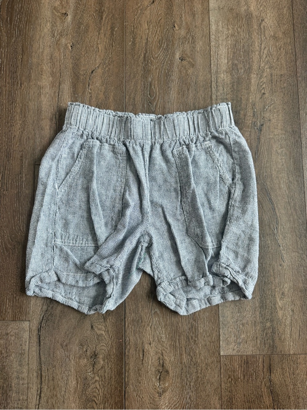 Briggs Linen Blend Shorts Blue Stripes Women’s Size Small